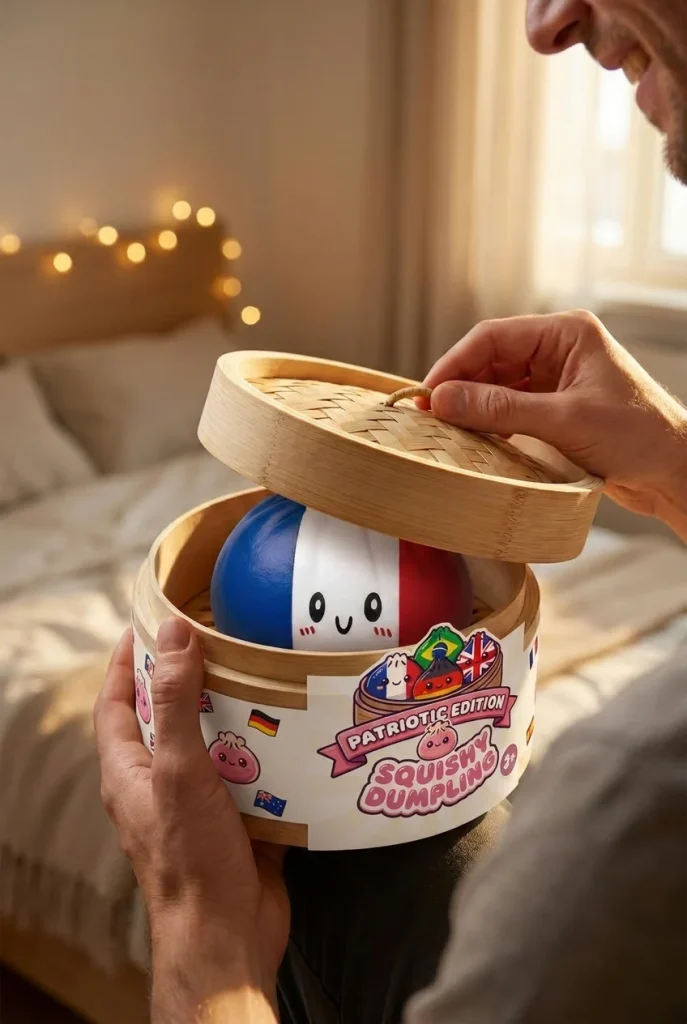 France Flag Dumpling Squishy unboxing moment