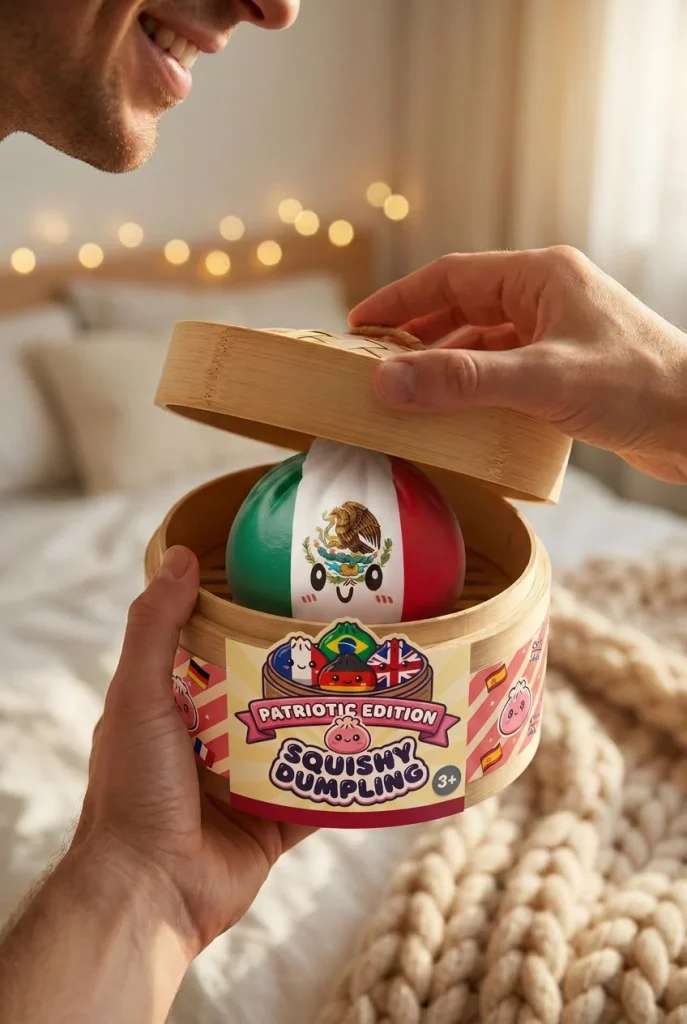 Mexico Flag Dumpling Squishy unboxing moment