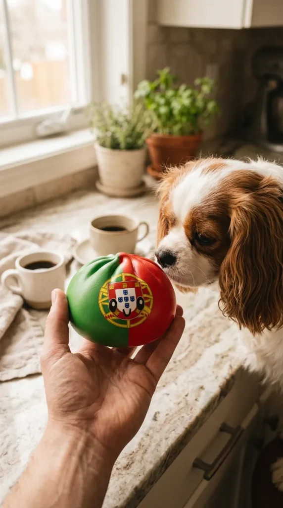 Portugal Flag Squishy Dumpling with a plush friend