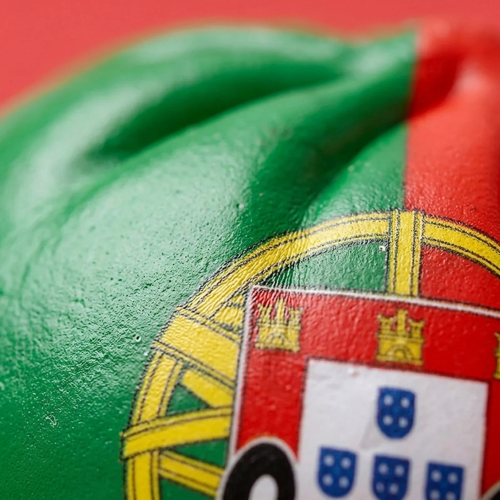 Portugal Flag Squishy Dumpling — close-up of the texture