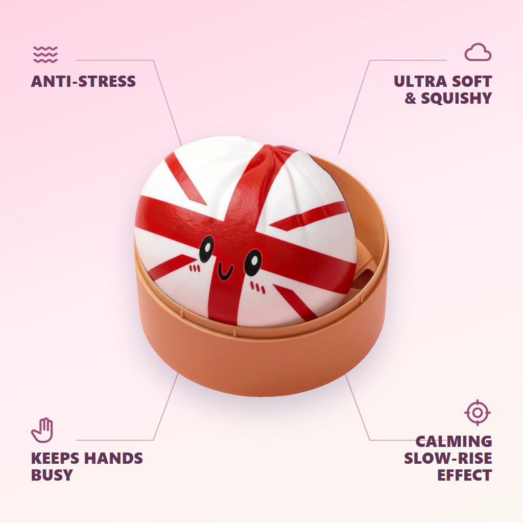 UK Flag Dumpling Squishy Toy — its benefits