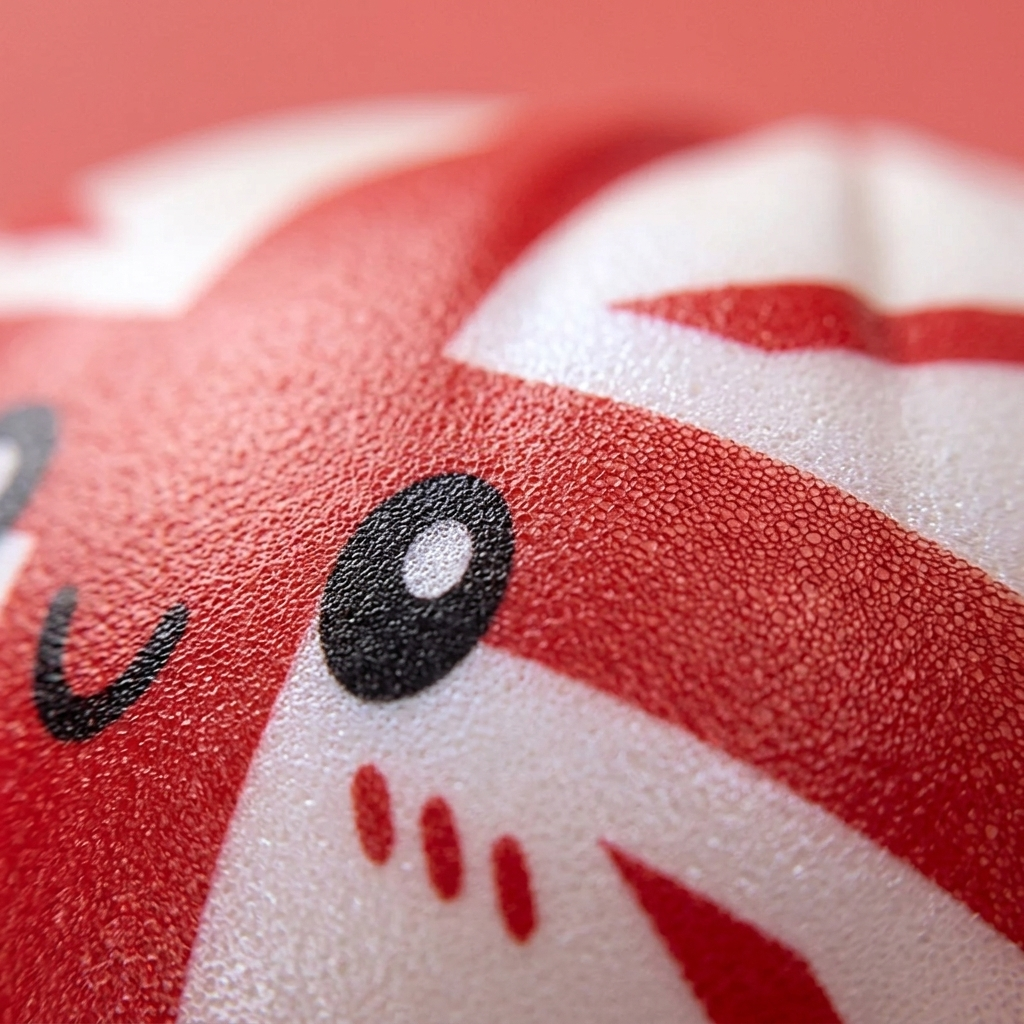 UK Flag Dumpling Squishy Toy — close-up of the texture