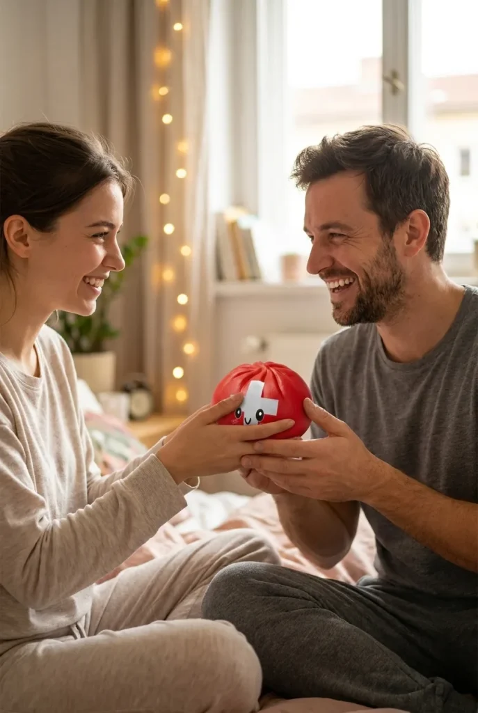 Swiss Flag Dumpling Squishy Toy as a gift idea
