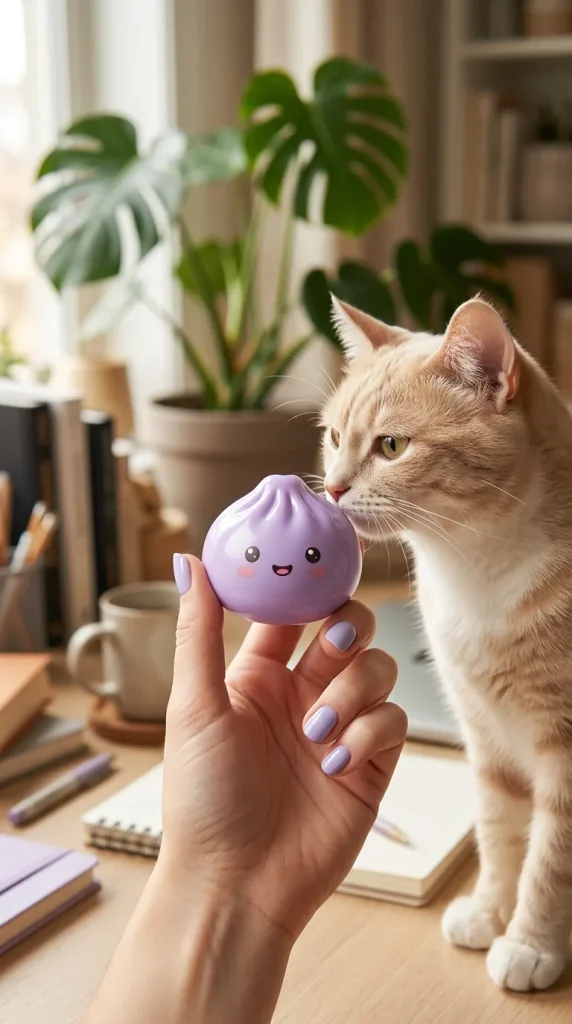 Dumpling Squishy Mystery Surprise with a plush friend