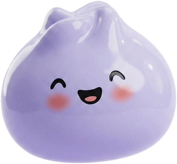 Dumpling Squishy Mystery Surprise being squeezed, soft slow-rise foam
