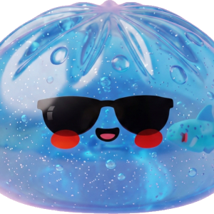 Sunglasses Dumpling Squishy being squeezed, soft slow-rise foam