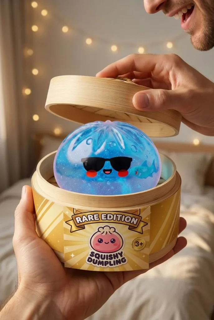 Sunglasses Dumpling Squishy unboxing moment