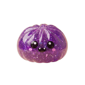 Vampire Halloween Glitter Dumpling Squishy being squeezed, soft slow-rise foam