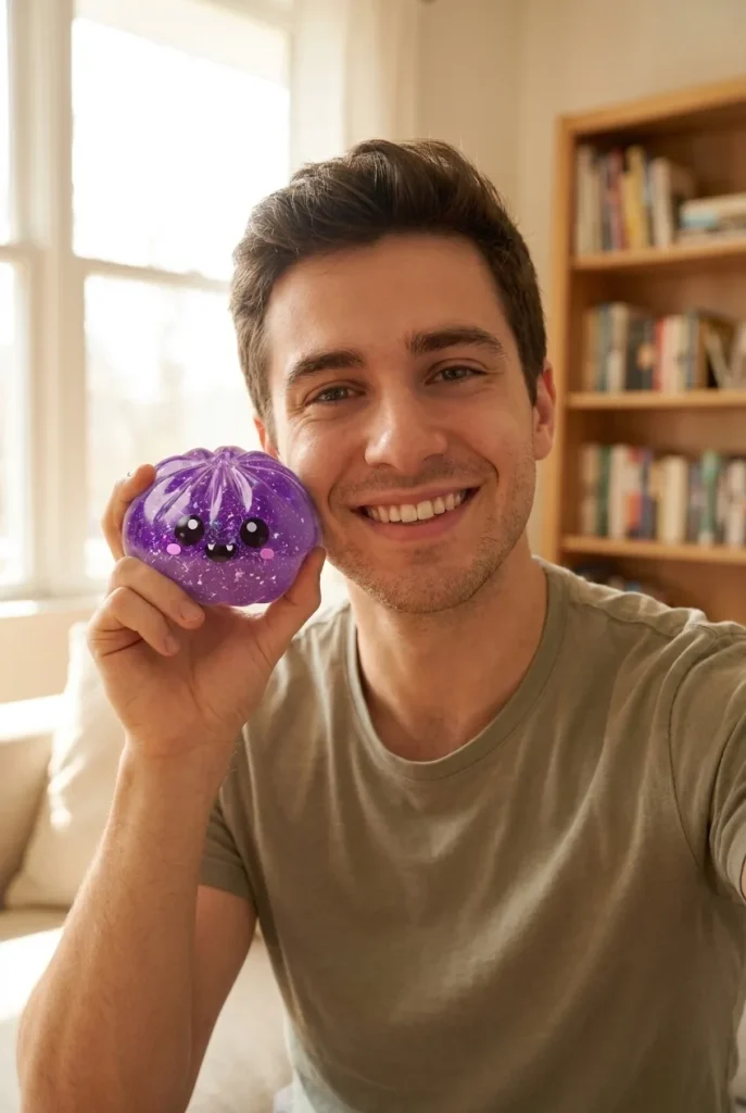 Vampire Halloween Glitter Dumpling Squishy in everyday life