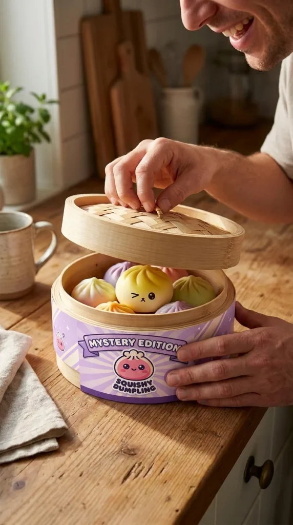 Viral Mystery Dumpling Squishy unboxing moment