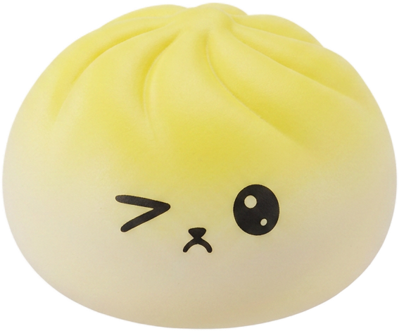 Viral Mystery Dumpling Squishy being squeezed, soft slow-rise foam