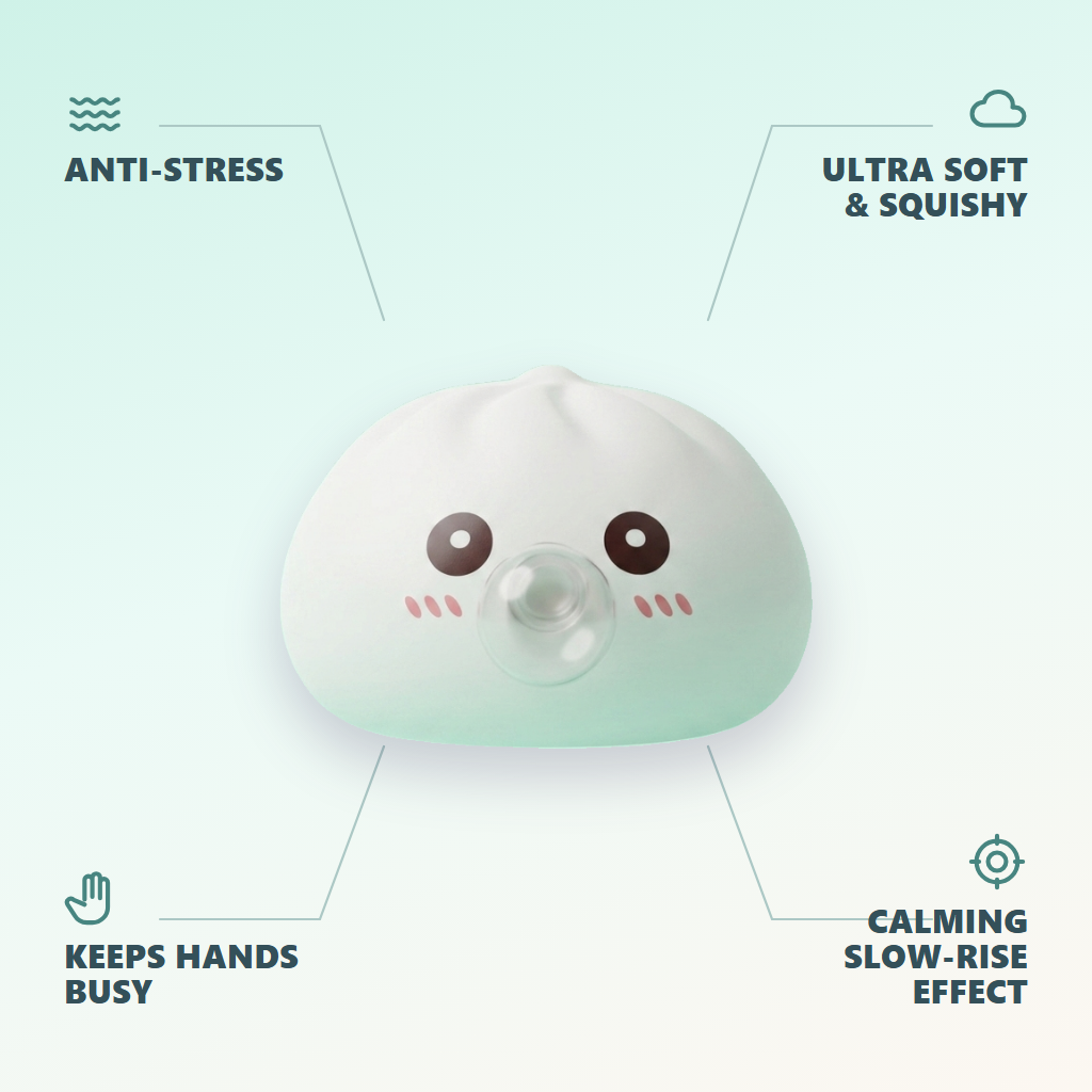 Giant Dumpling Squishy Cloud White — its benefits