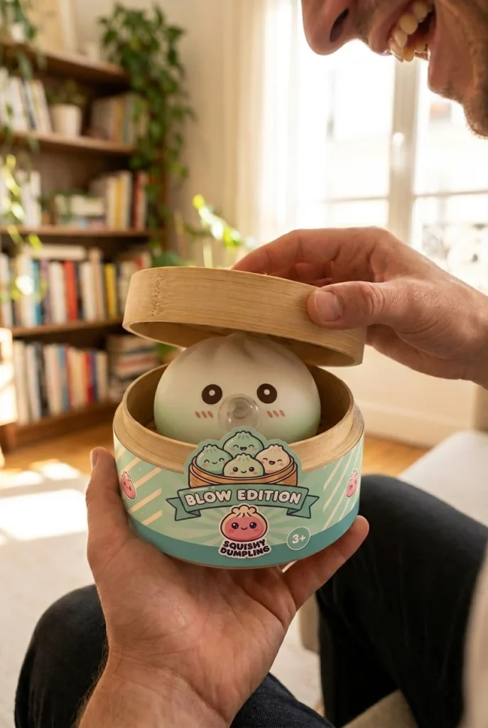 Giant Dumpling Squishy Cloud White unboxing moment