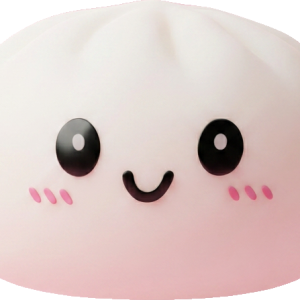 Snow White Dumpling Squishy being squeezed, soft slow-rise foam