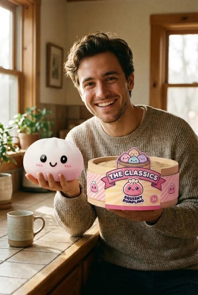 Snow White Dumpling Squishy with its box