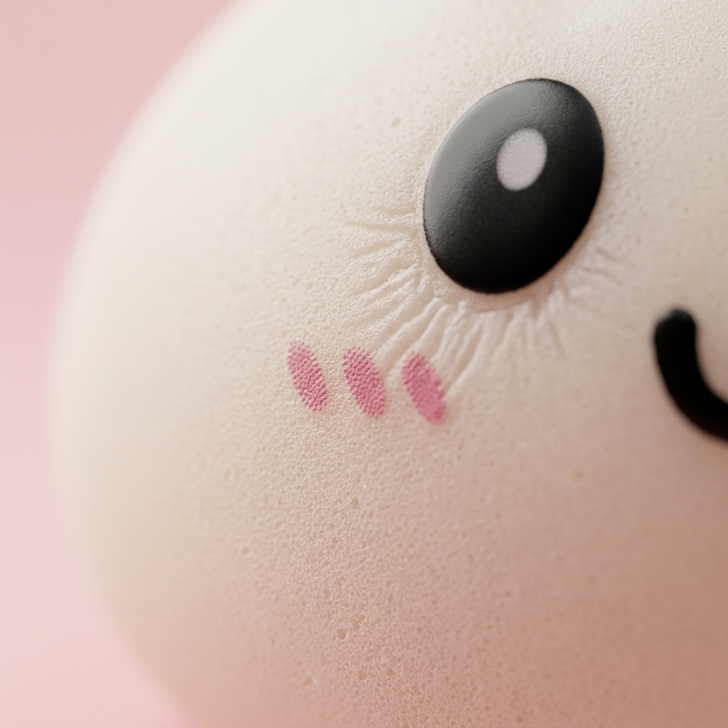 Snow White Dumpling Squishy — close-up of the texture