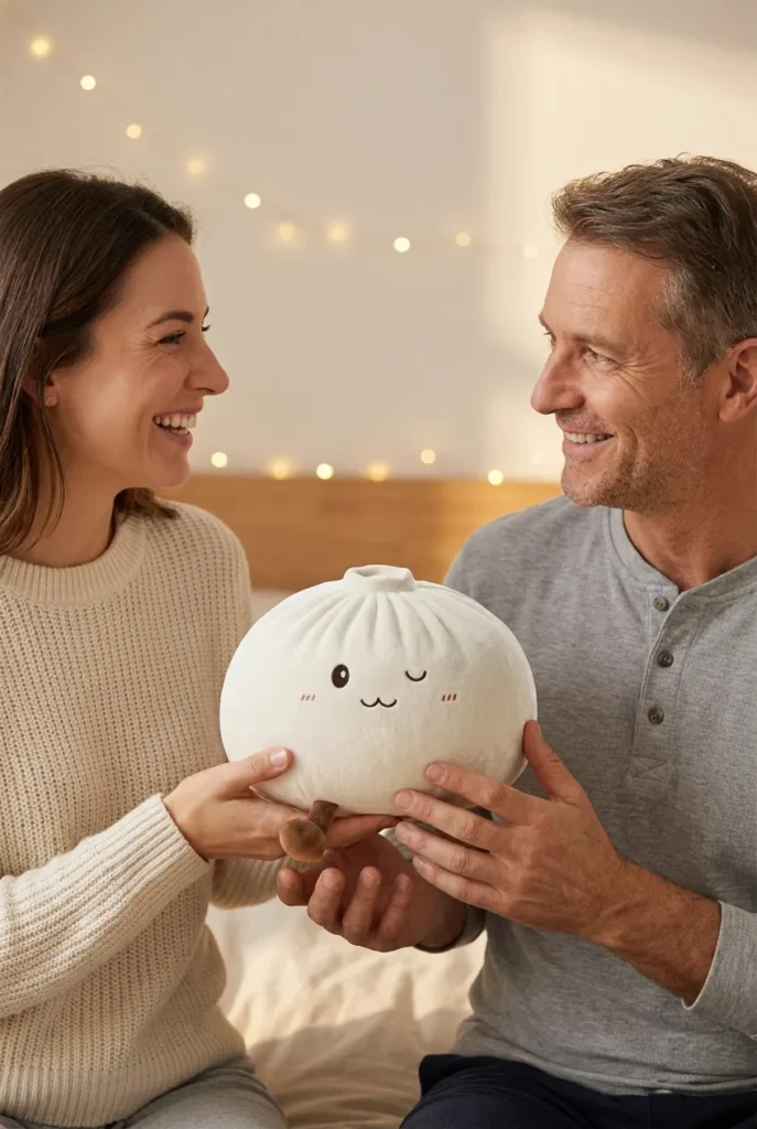White XXL Dumplings Squishy Toy as a gift idea