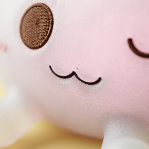 White XXL Dumplings Squishy Toy — close-up of the texture