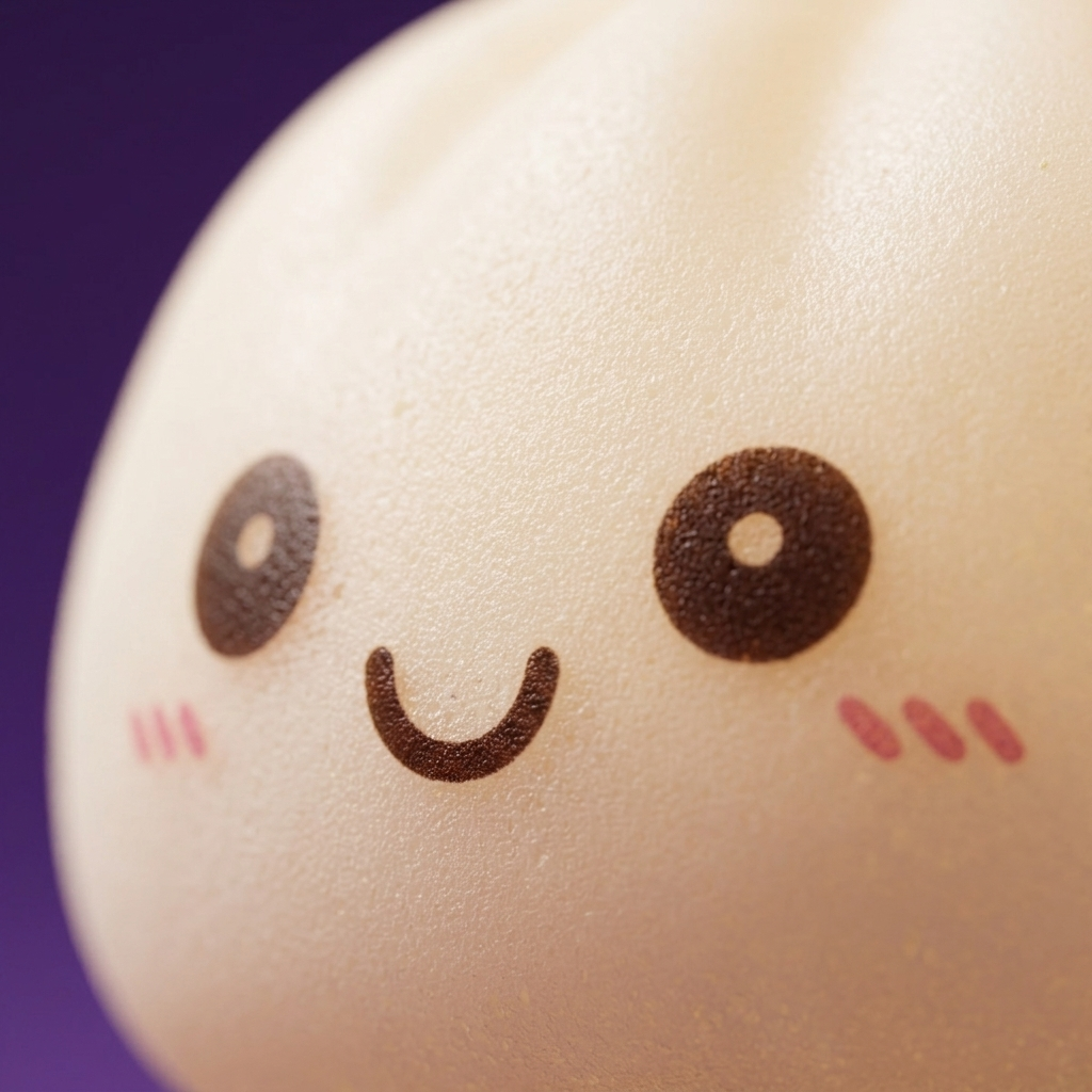 Moonlight White Dumpling Squishy Night Light — close-up of the texture