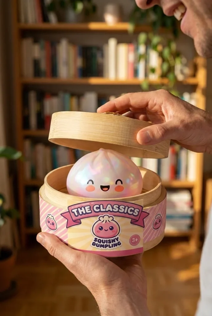 White Cloud Dumpling Squishy unboxing moment