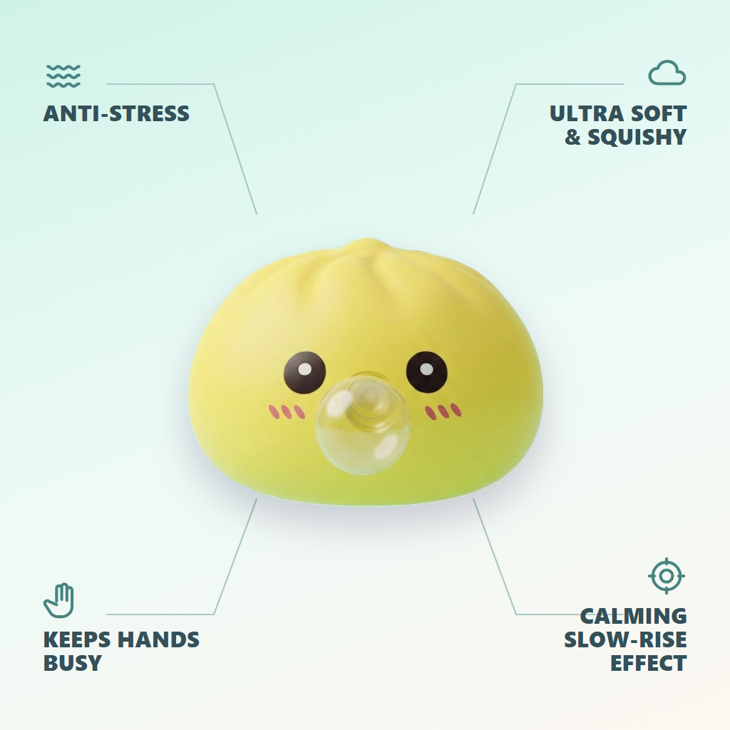 Jumbo Yellow Dumpling Squishy — its benefits