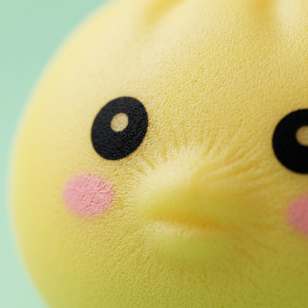 Jumbo Yellow Dumpling Squishy — close-up of the texture