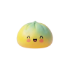 Yellow Fade Dumpling Squishy being squeezed, soft slow-rise foam