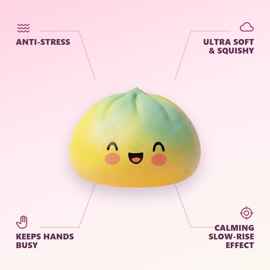Yellow Fade Dumpling Squishy — its benefits