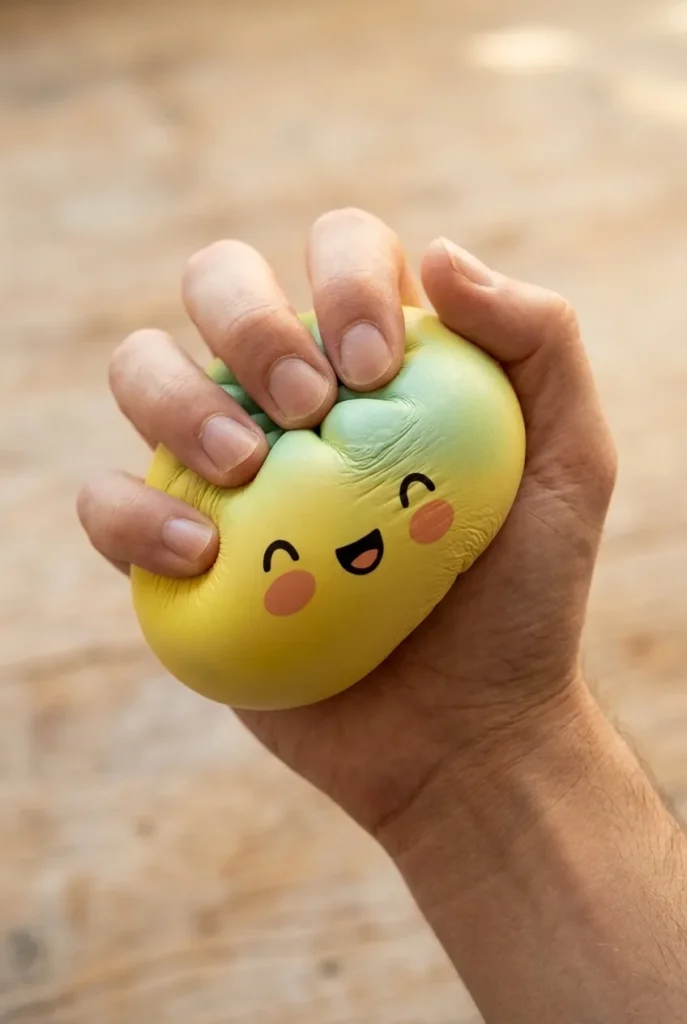 Yellow Fade Dumpling Squishy mid-squish