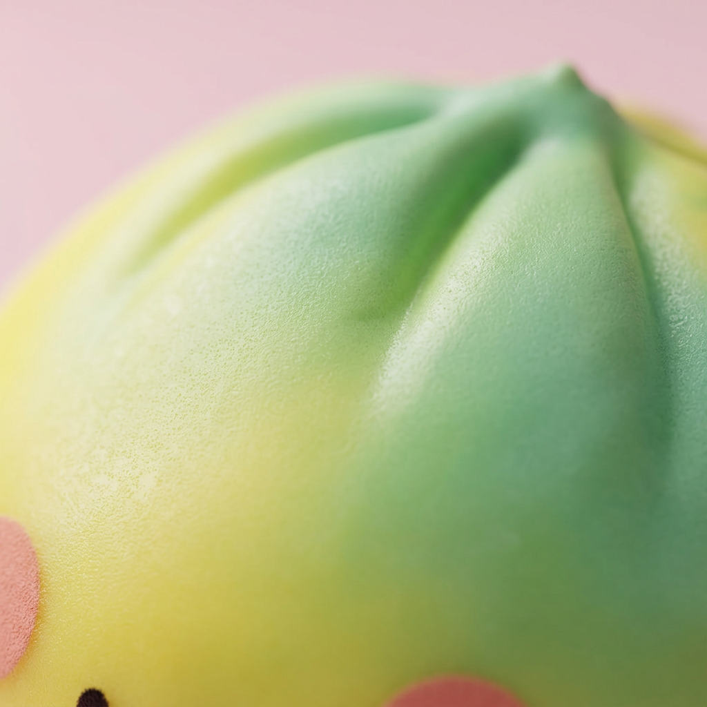 Yellow Fade Dumpling Squishy — close-up of the texture