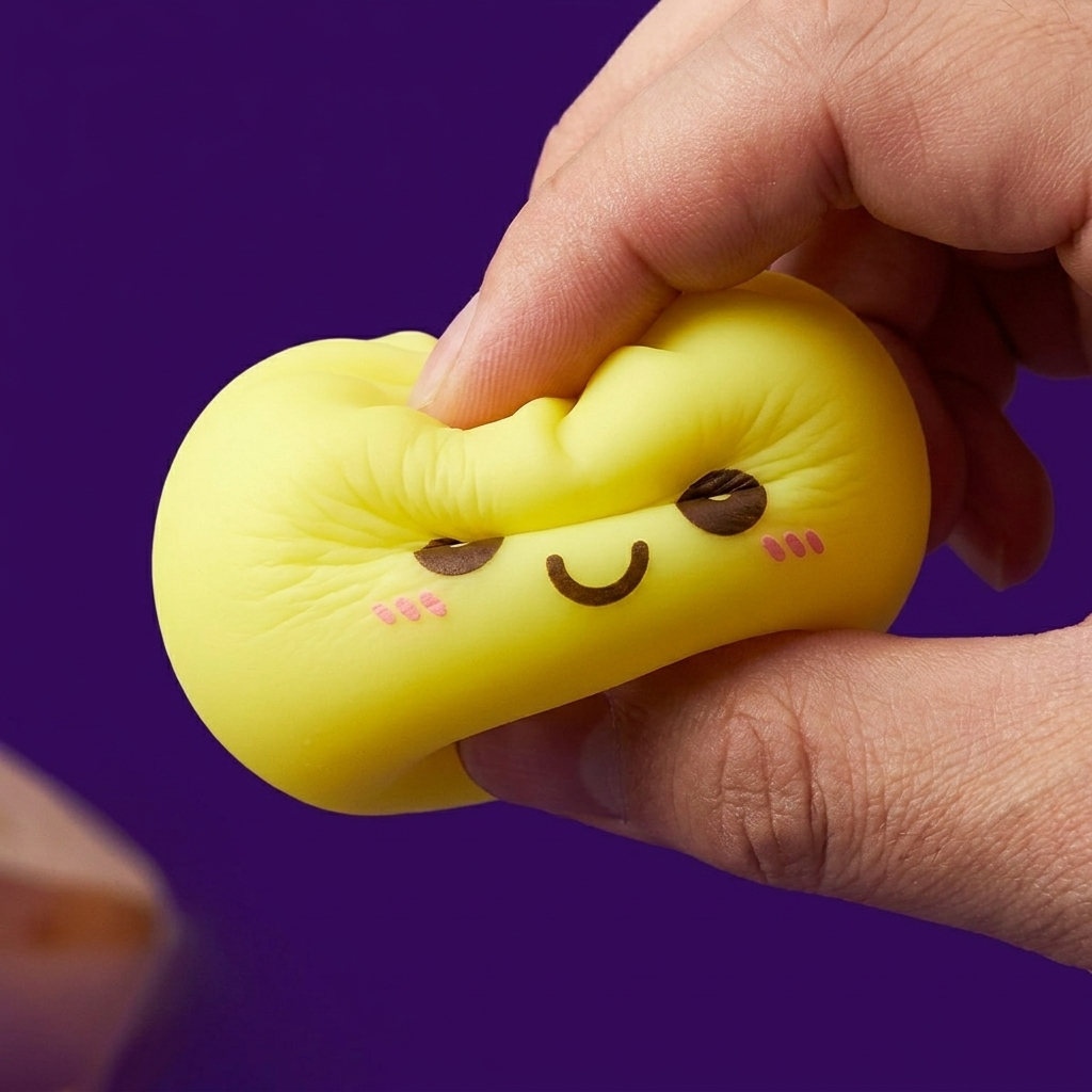 Sunshine Yellow Dumpling Squishy Night Light — slow-rise effect, the foam springs back slowly