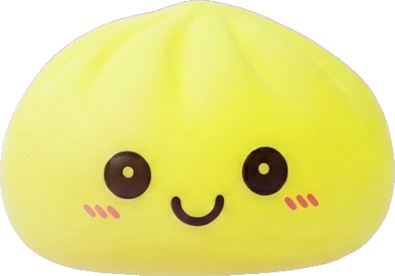 Sunshine Yellow Dumpling Squishy Night Light being squeezed, soft slow-rise foam