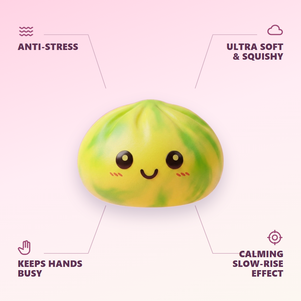 Yellow Tie Dye Dumpling Squishy — its benefits