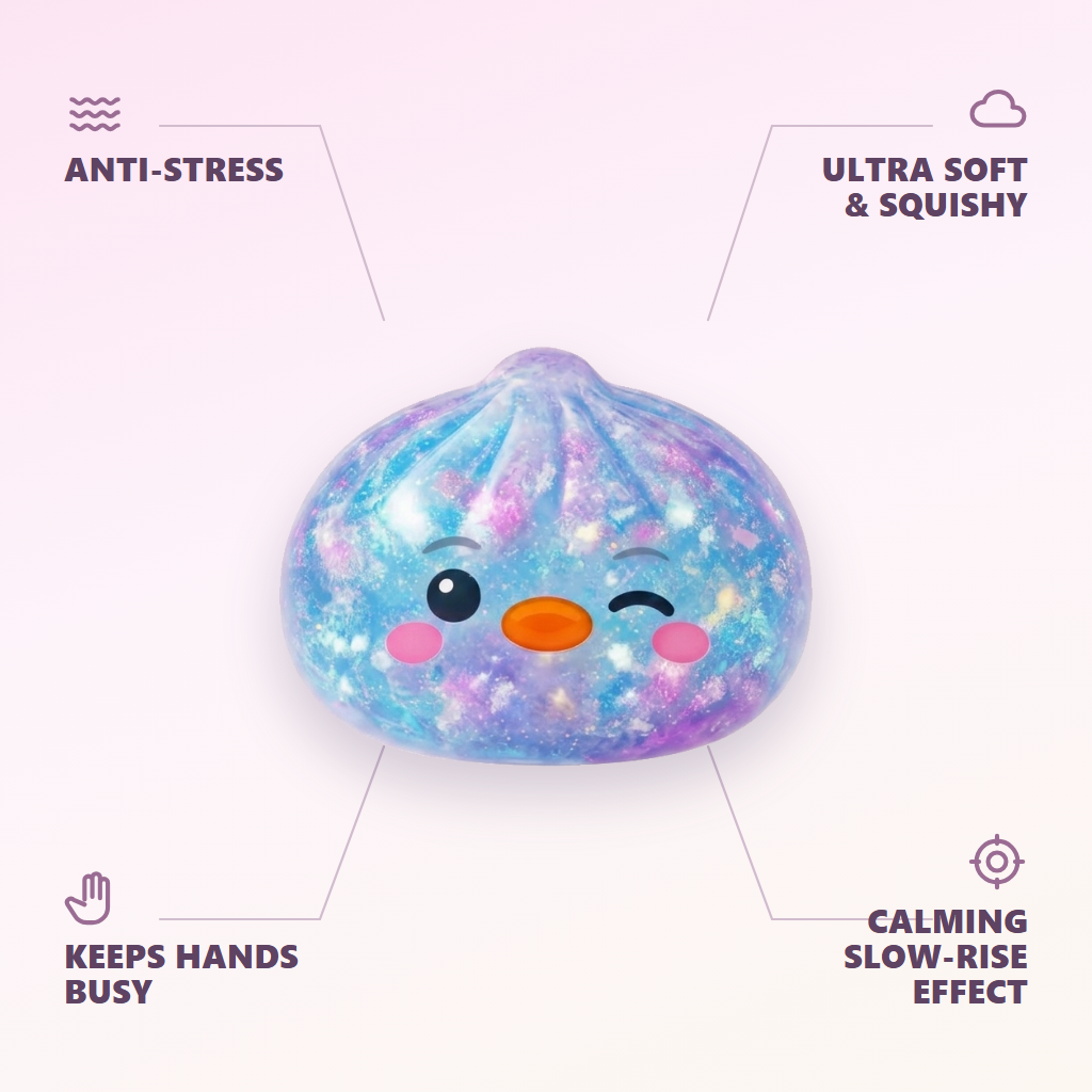 Galaxy Blue Penguin Dumpling Squishy — its benefits