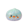 Frosted Mint Penguin Dumpling Squishy being squeezed, soft slow-rise foam