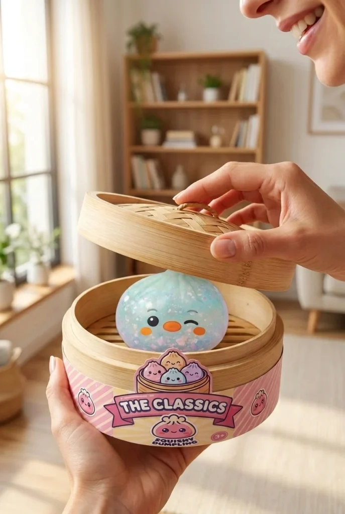 Frosted Mint Penguin Dumpling Squishy unboxing moment