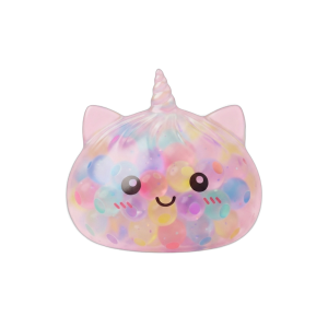 Pastel Unicorn Bubble Dumpling Squishy being squeezed, soft slow-rise foam