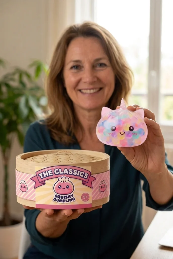 Pastel Unicorn Bubble Dumpling Squishy with its box