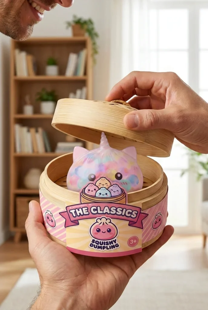 Pastel Unicorn Bubble Dumpling Squishy unboxing moment