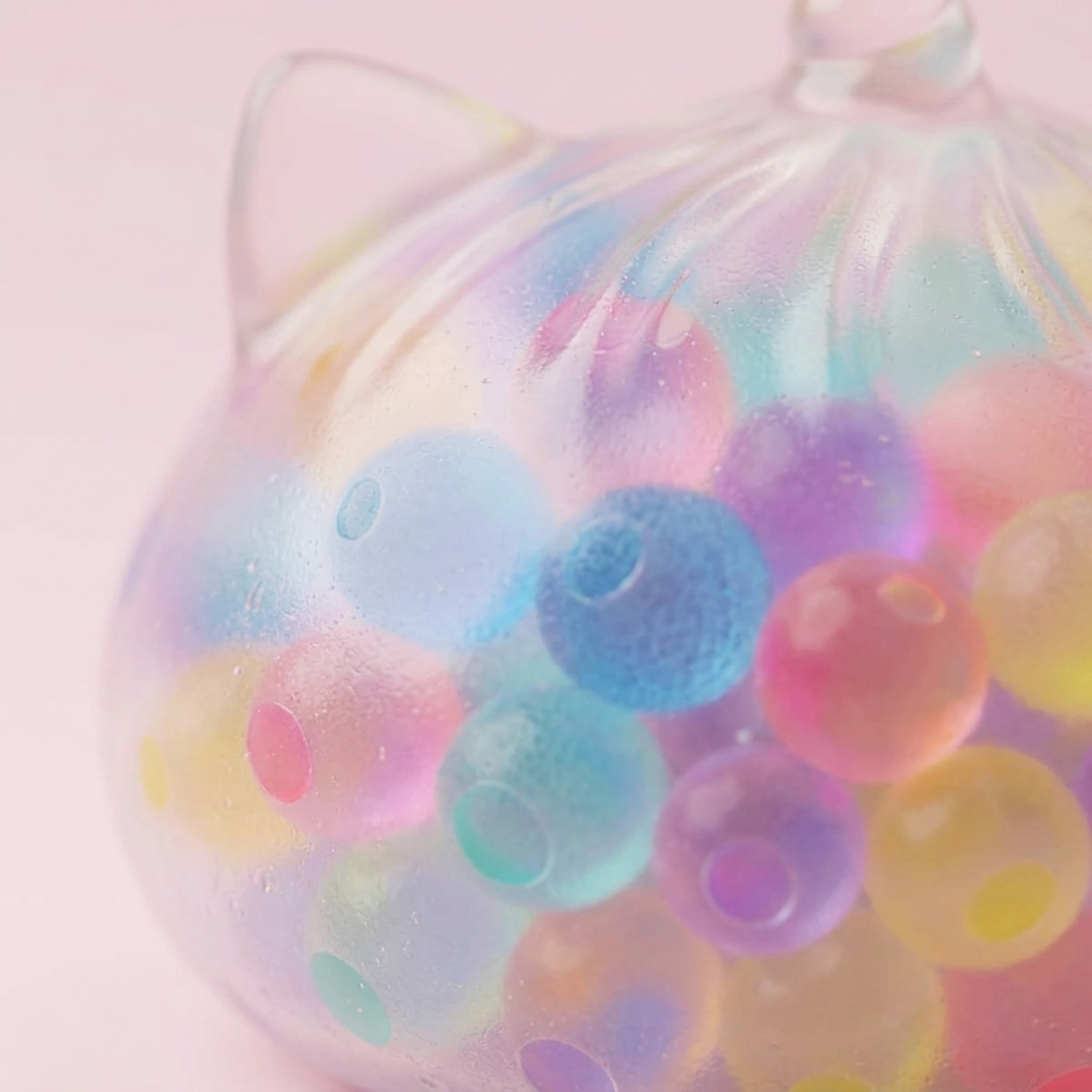 Pastel Unicorn Bubble Dumpling Squishy — close-up of the texture