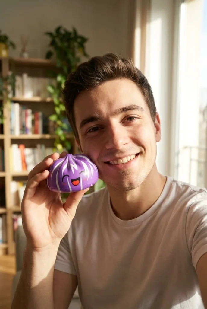 Squishy Dumpling Mystery Happy Faces in everyday life