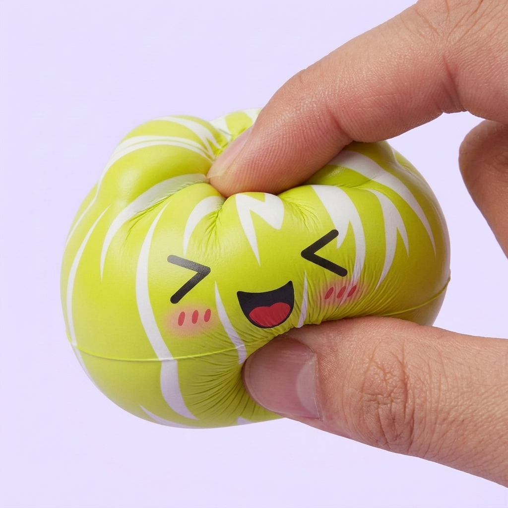Squishy Dumpling Mystery Happy Faces — slow-rise effect, the foam springs back slowly