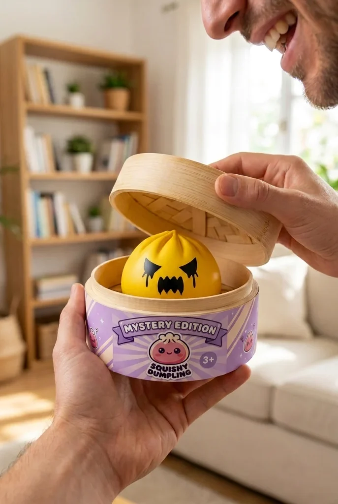 Ghost Mystery Dumpling Squishy unboxing moment