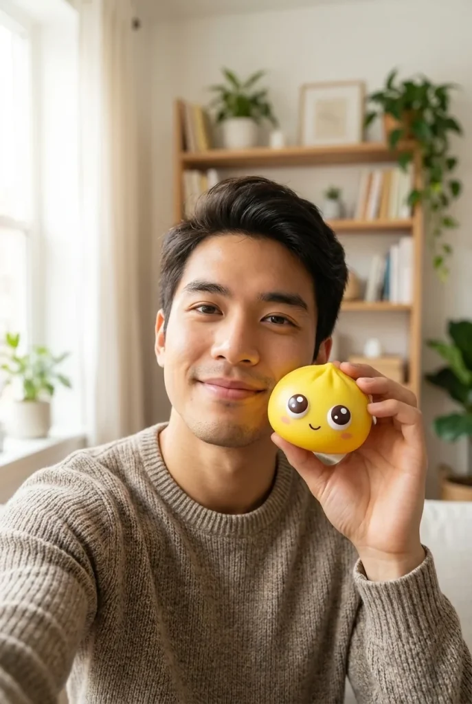 Big Eyes Dumpling Squishy Mystery Pop in everyday life