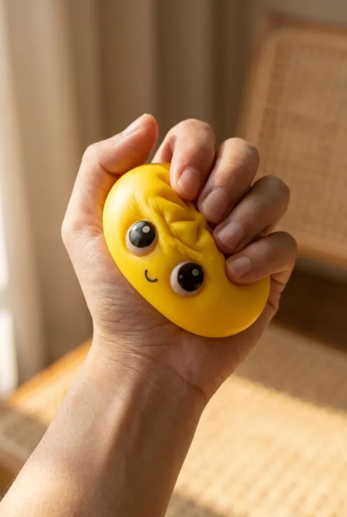 Big Eyes Dumpling Squishy Mystery Pop mid-squish