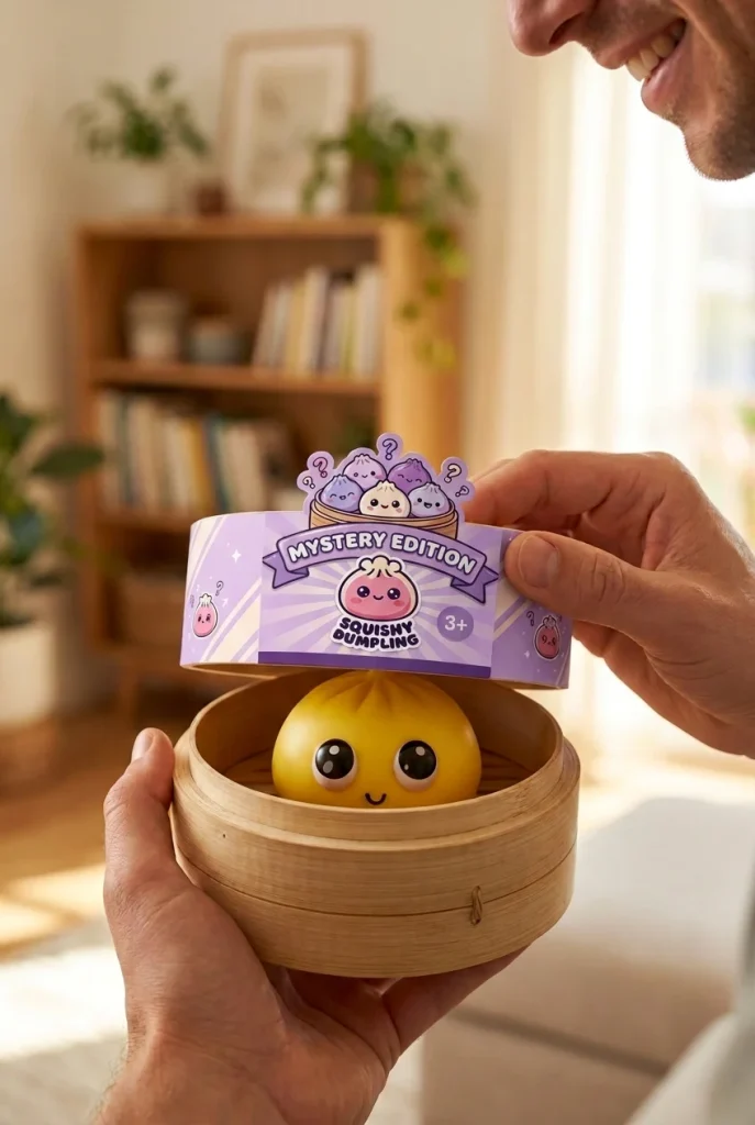 Big Eyes Dumpling Squishy Mystery Pop unboxing moment