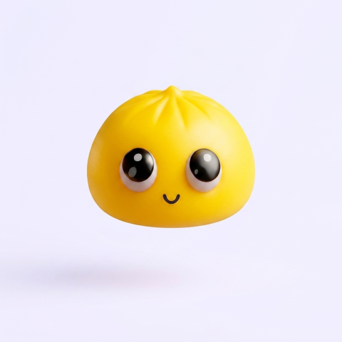 Big Eyes Dumpling Squishy Mystery Pop being squeezed, soft slow-rise foam