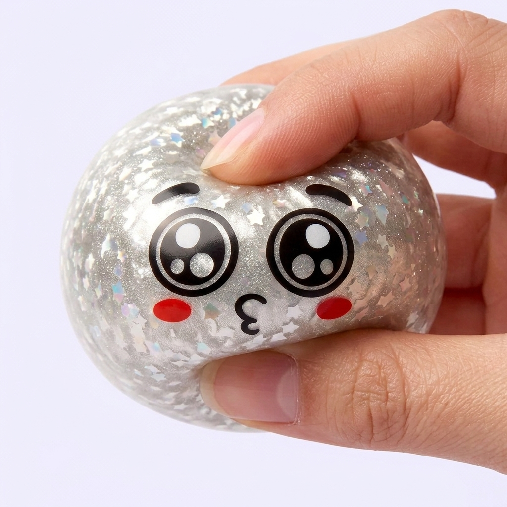 Puppy Eyed Mystery Dumpling Squishy — slow-rise effect, the foam springs back slowly