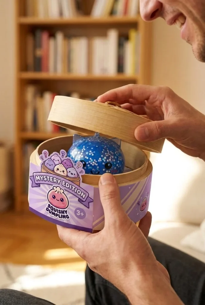 Unicorn Mystery Glitter Dumpling Squishy unboxing moment