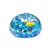 Coral Reef Ocean Glitter Dumpling Squishy being squeezed, soft slow-rise foam